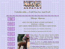 Tablet Screenshot of miragealpacas.com